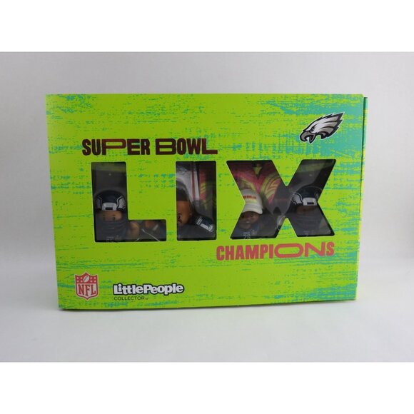 2 New Little People NFL Eagles Super Bowl Champions Kelly Green Sets Sealed - Picture 13 of 15